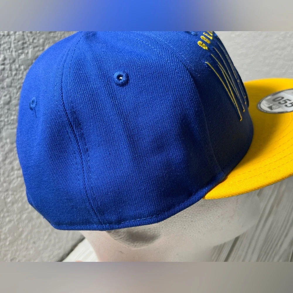 New Era Adult Golden State Warriors 9FIFTY Adjustable Snapback Hat one size blue